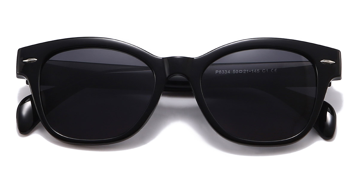 Black Grey Jaylene Glasses - Square Sunglasses