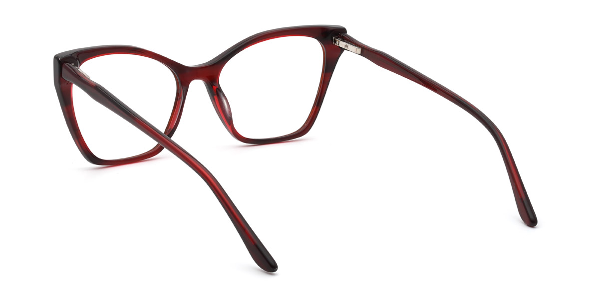 Red Tortoiseshell Michaela Glasses - Square Glasses