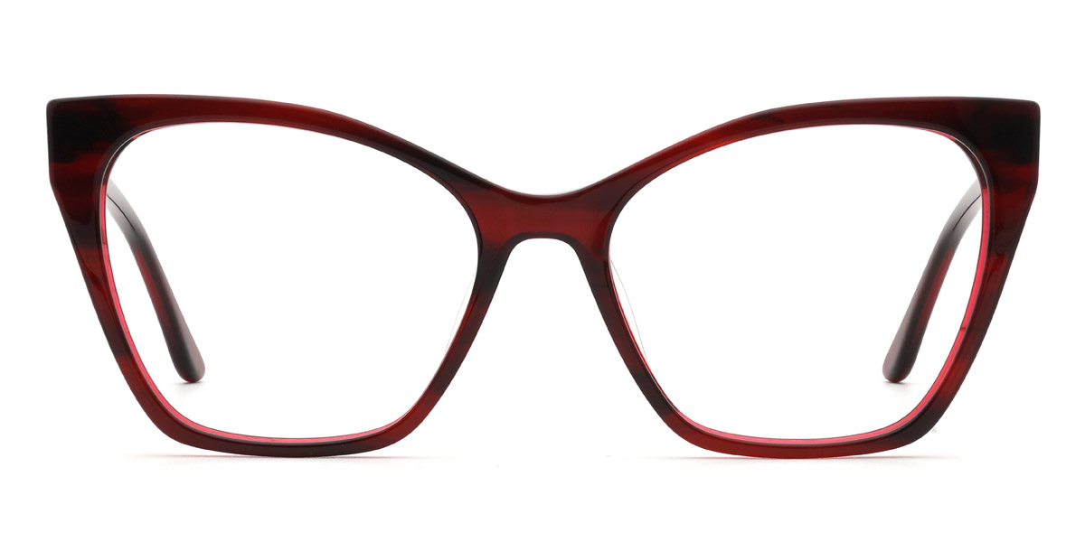 Red Tortoiseshell Michaela - Square Glasses