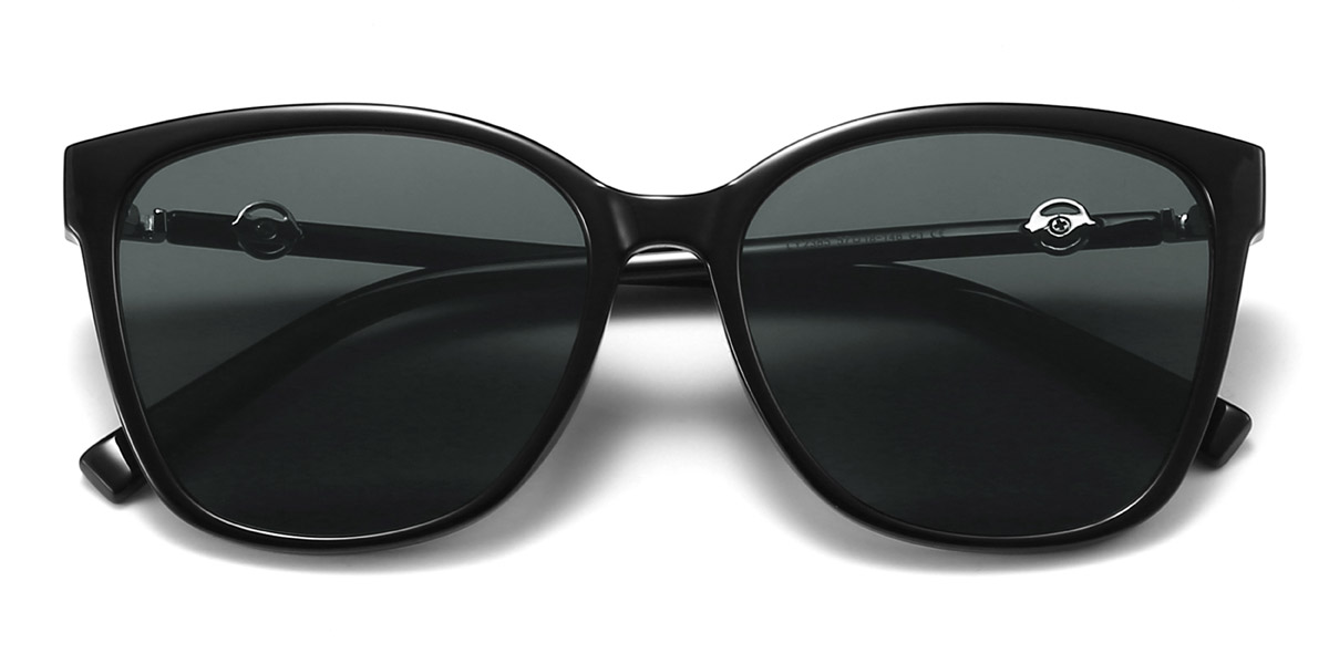 Black Grey Harlee - Square Sunglasses