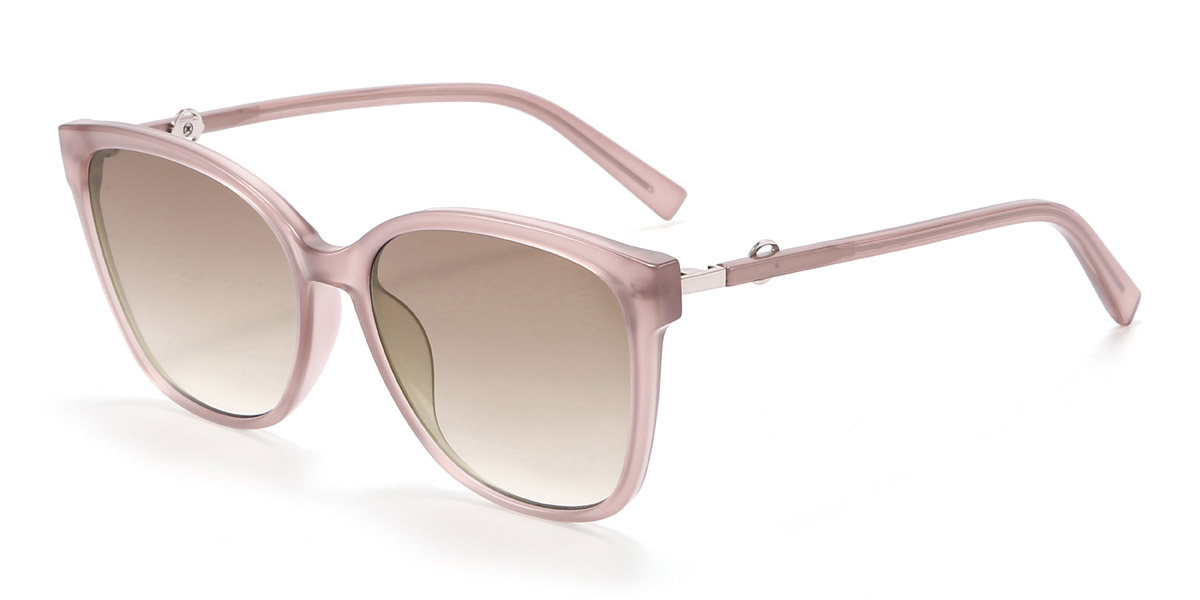 Pink Brown Harlee - Square Sunglasses