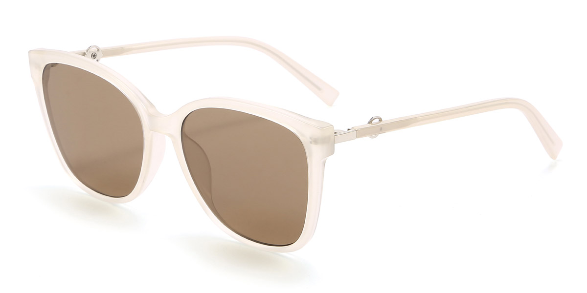 Clear Brown Harlee - Square Sunglasses