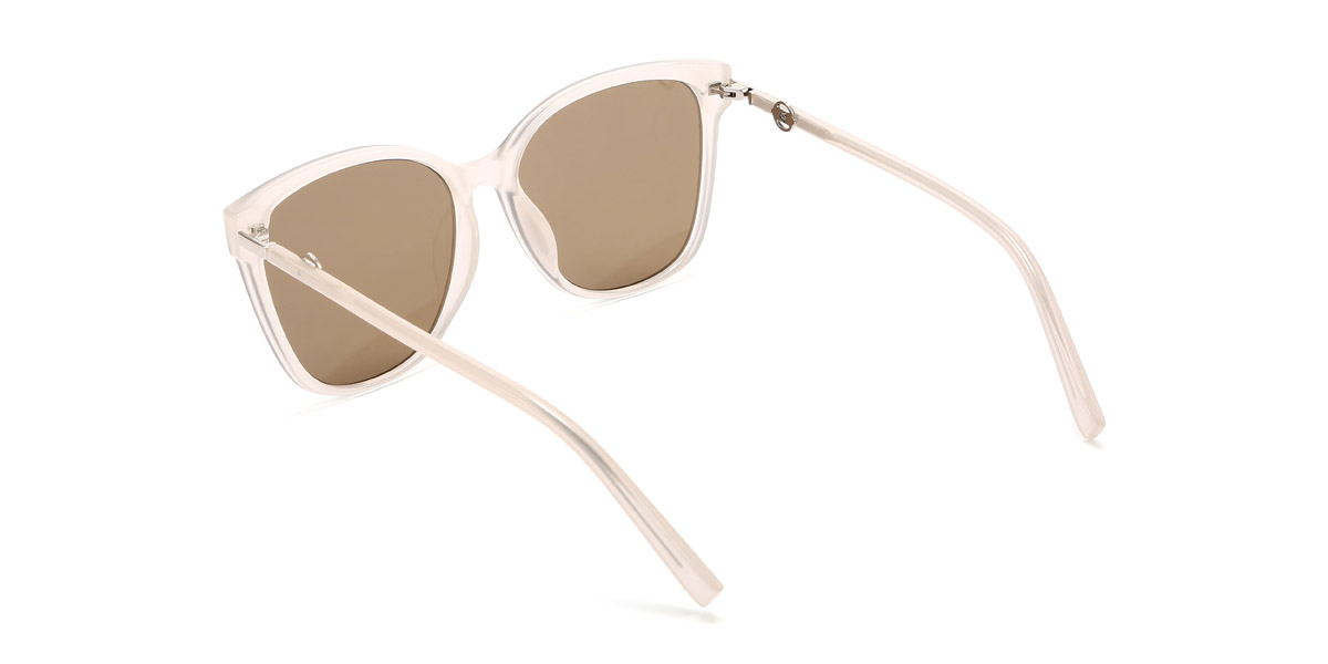 Clear Brown Harlee Glasses - Square Sunglasses