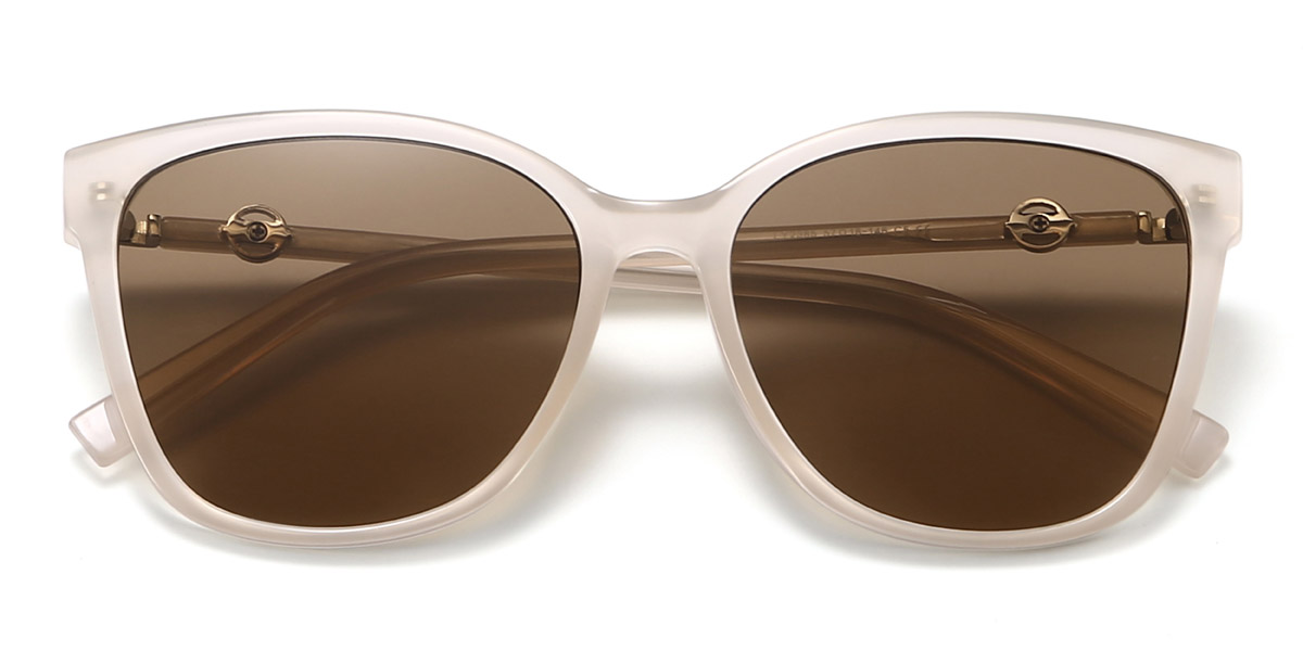 Clair Marron Harlee Lunettes - Square Sunglasses