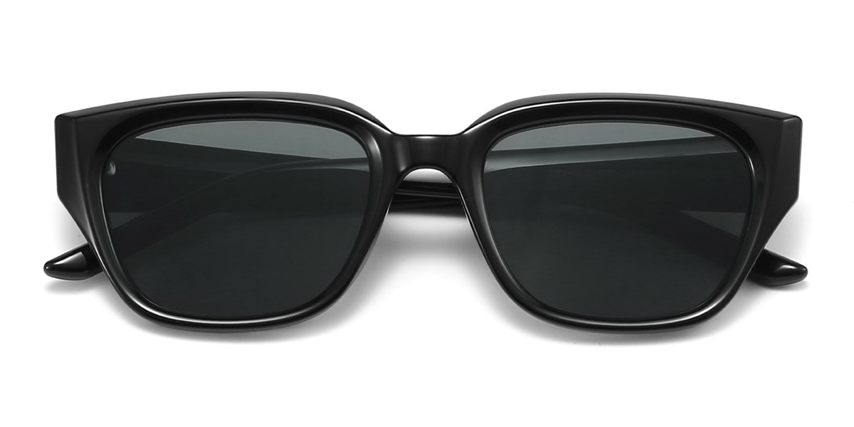 Black Grey Alyson Glasses - Rectangle Sunglasses