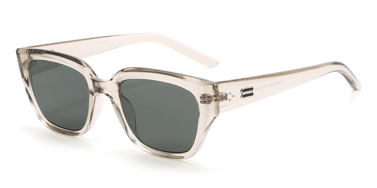 Champagne Grey Alyson - Rectangle Sunglasses