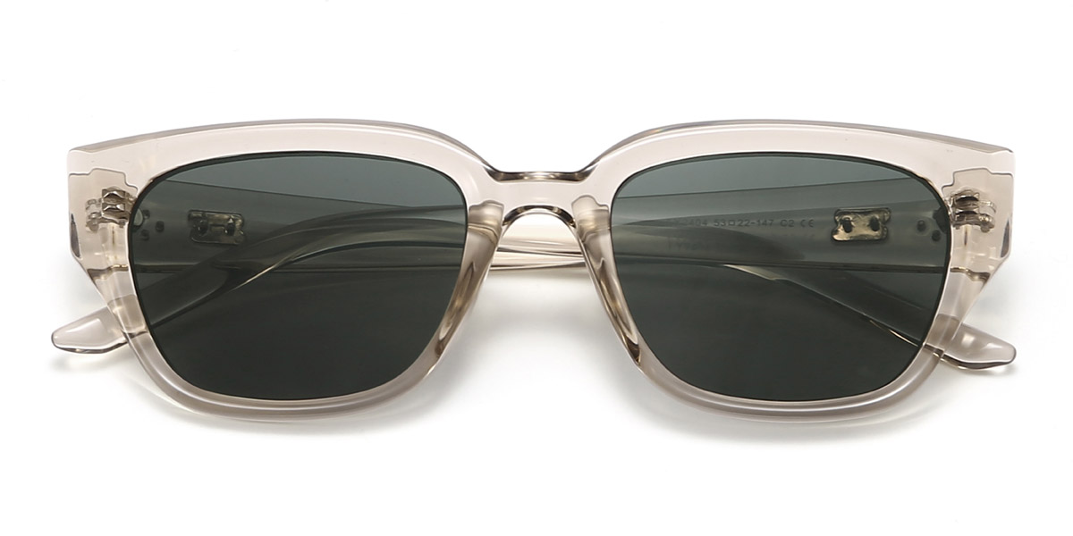 Champagne Grey Alyson - Rectangle Sunglasses