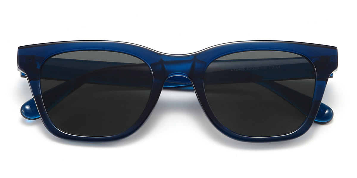 Blue Grey Celine - Rectangle Sunglasses