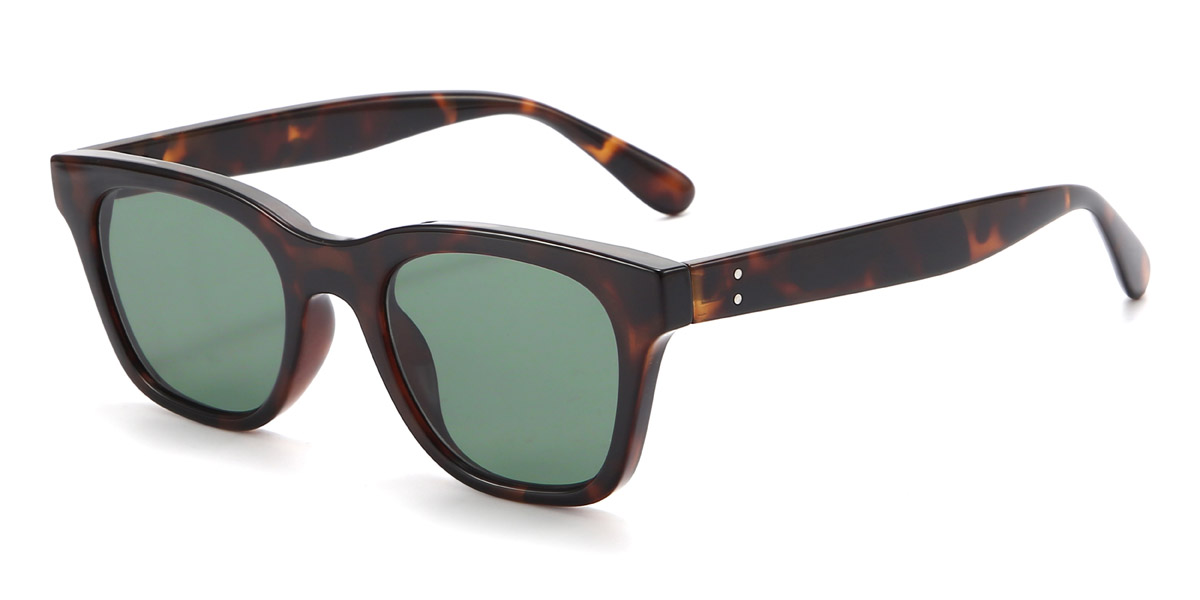 Tortoiseshell Dark Green Celine - Rectangle Sunglasses