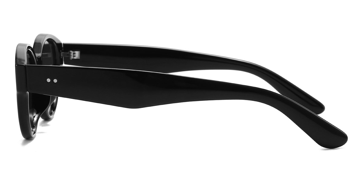 Black Grey Ignativs - Oval Sunglasses