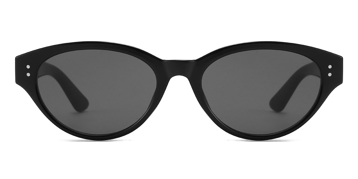 Black Grey Ignativs - Oval Sunglasses