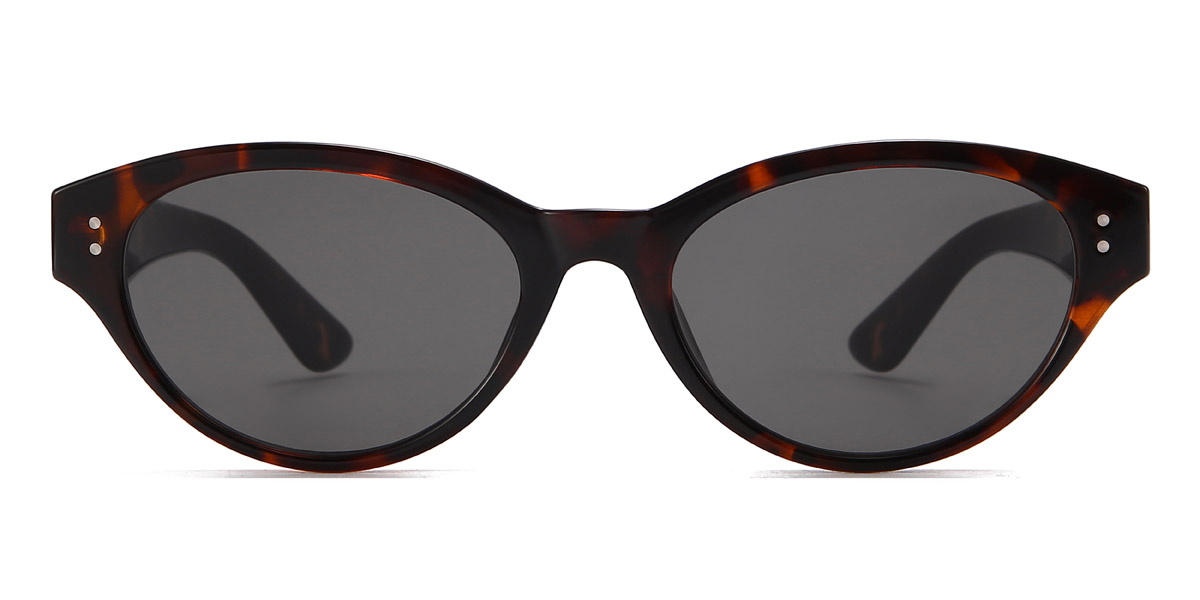 Tortoiseshell Grey Ignativs - Oval Sunglasses