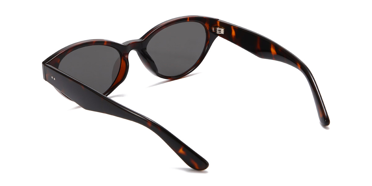 Tortoiseshell Grey Ignativs - Oval Sunglasses