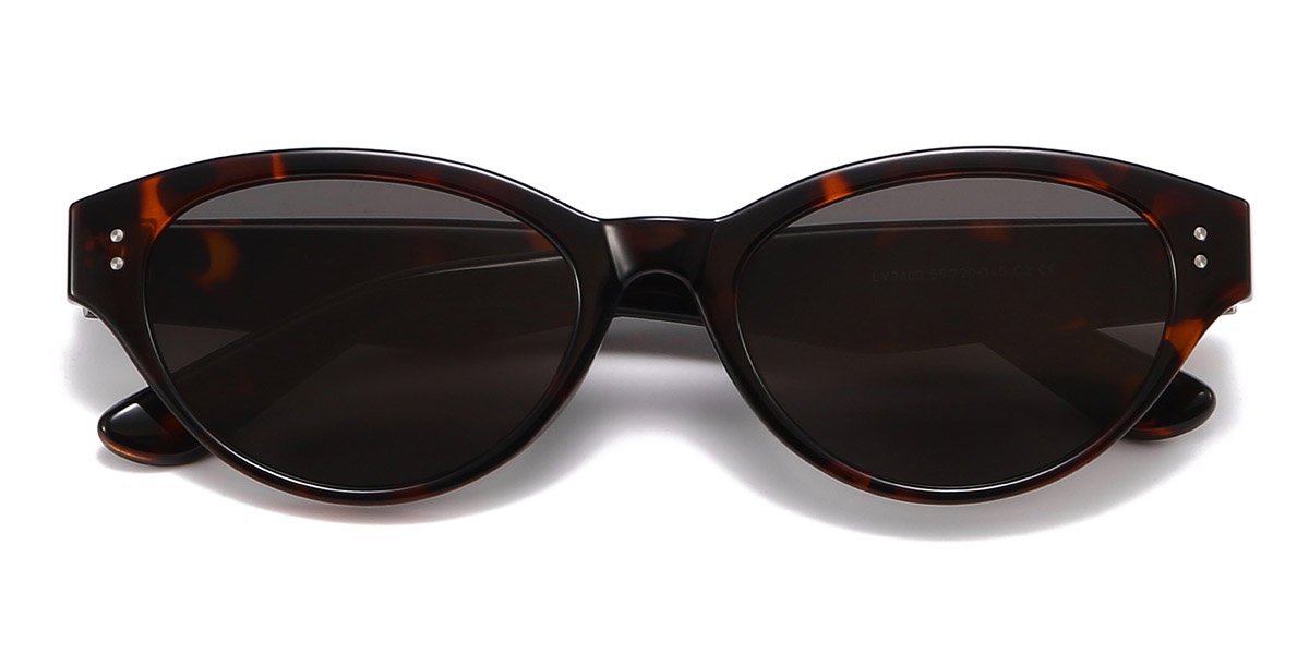 Tortoiseshell Grey Ignativs - Oval Sunglasses