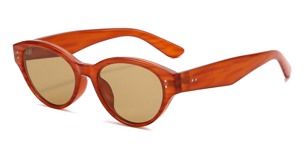 Grain de bois Marron Ignativs Lunettes - Oval Sunglasses