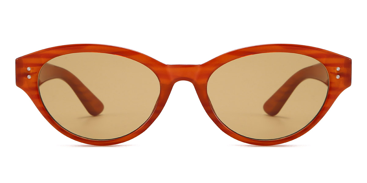 Grain de bois Marron Ignativs Lunettes - Oval Sunglasses