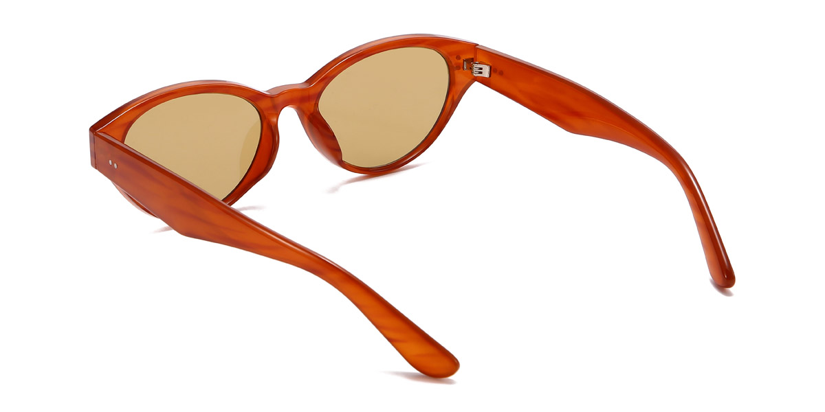 Grain de bois Marron Ignativs Lunettes - Oval Sunglasses