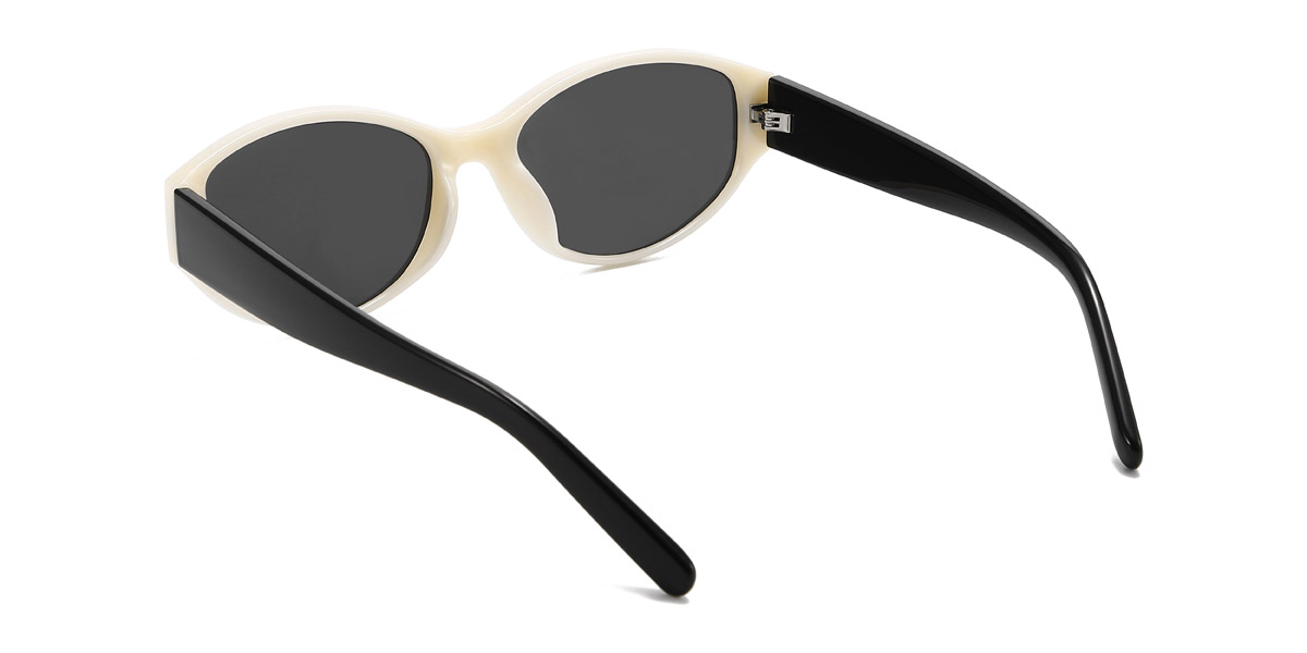 Beige Gris Kenny - Oval Sunglasses