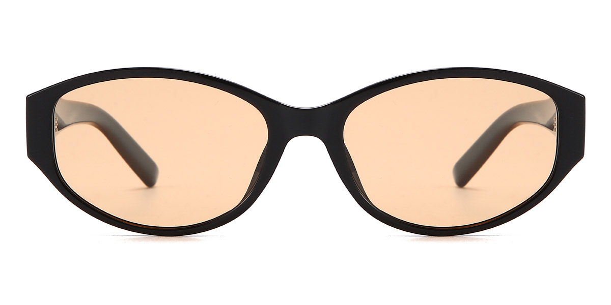 Black Brown Kenny - Oval Sunglasses