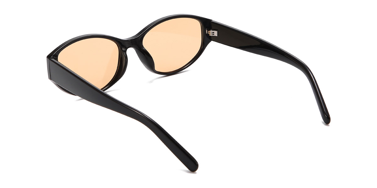 Black Brown Kenny - Oval Sunglasses