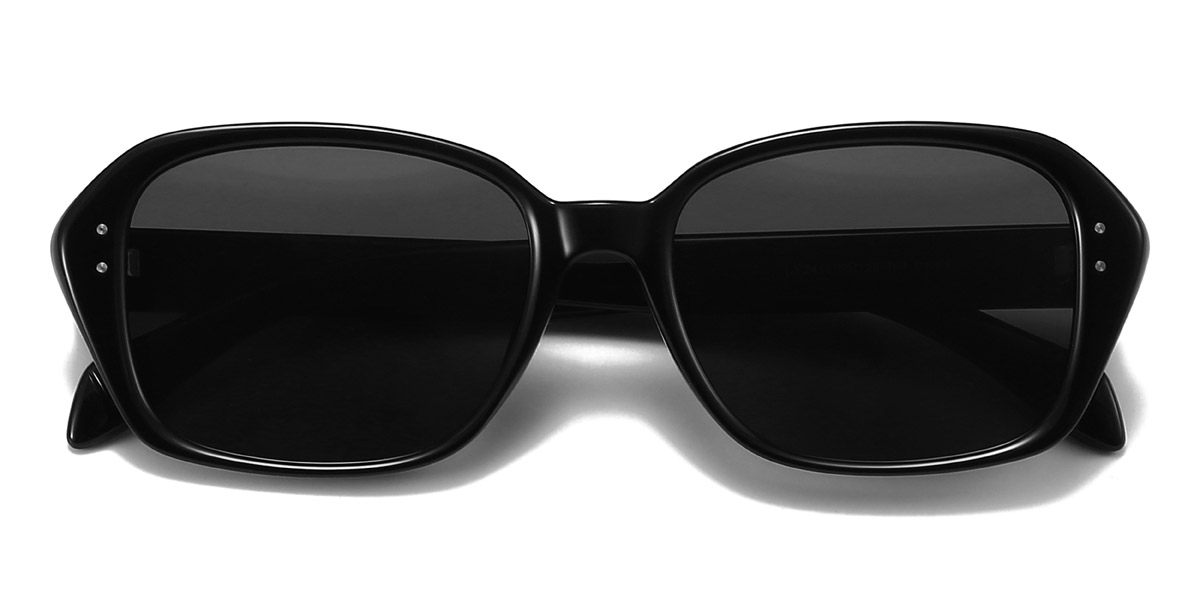 Black Grey Samson - Rectangle Sunglasses