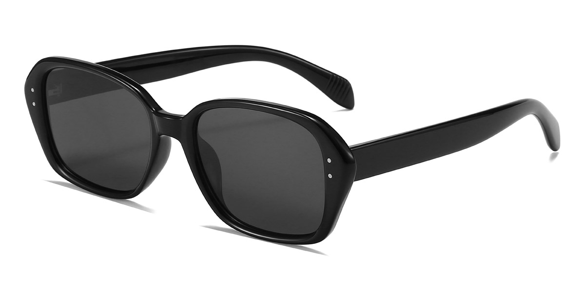 Black Grey Samson - Rectangle Sunglasses