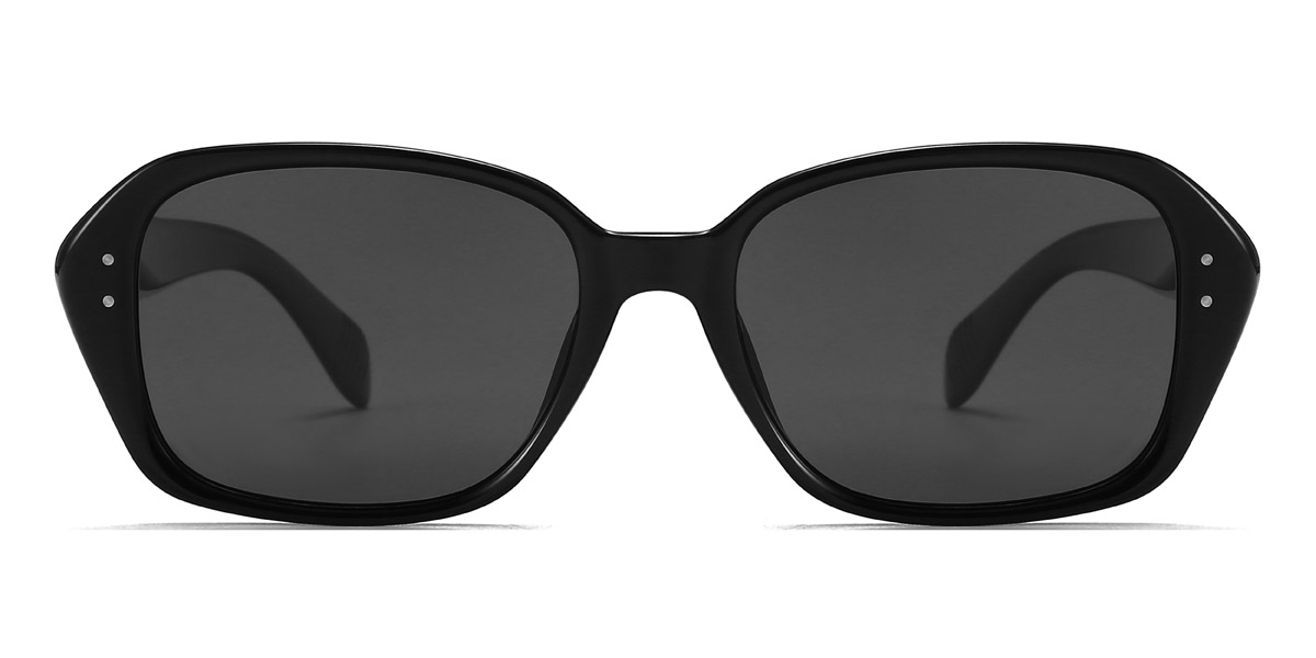 Black Grey Samson - Rectangle Sunglasses