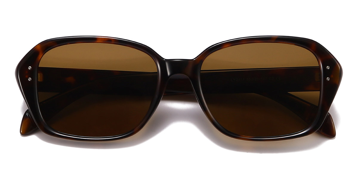 Tortoiseshell Brown Samson - Rectangle Sunglasses