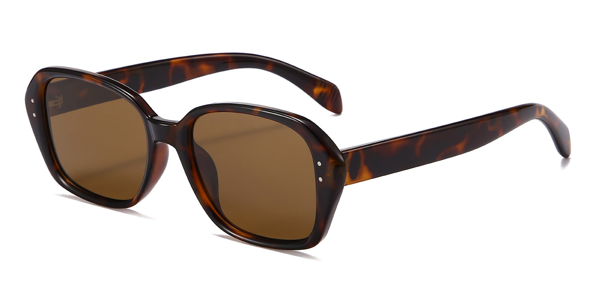 Tortoiseshell Brown Samson - Rectangle Sunglasses