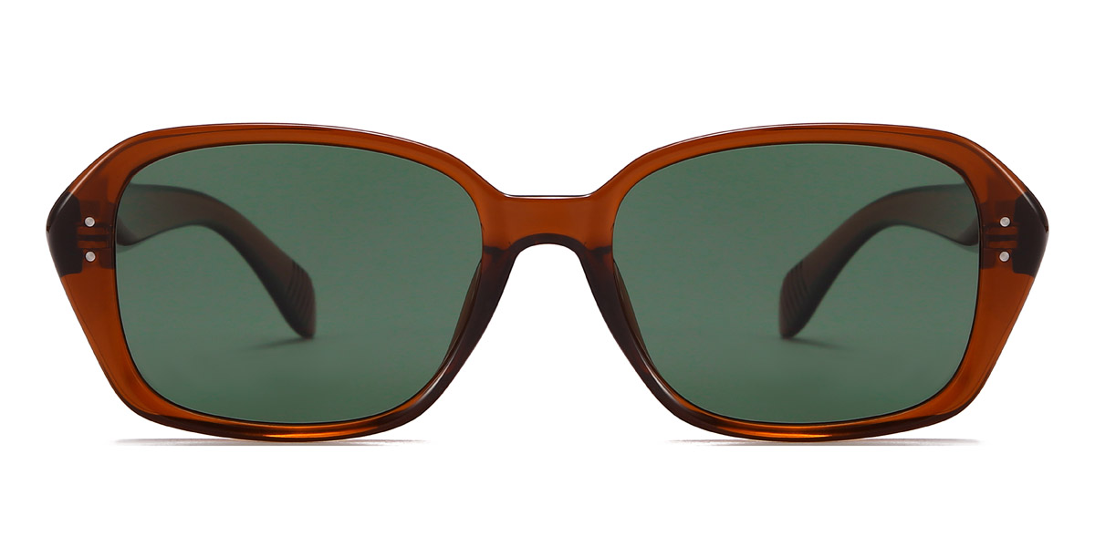 Marrón Gris Samson - Rectangle Sunglasses