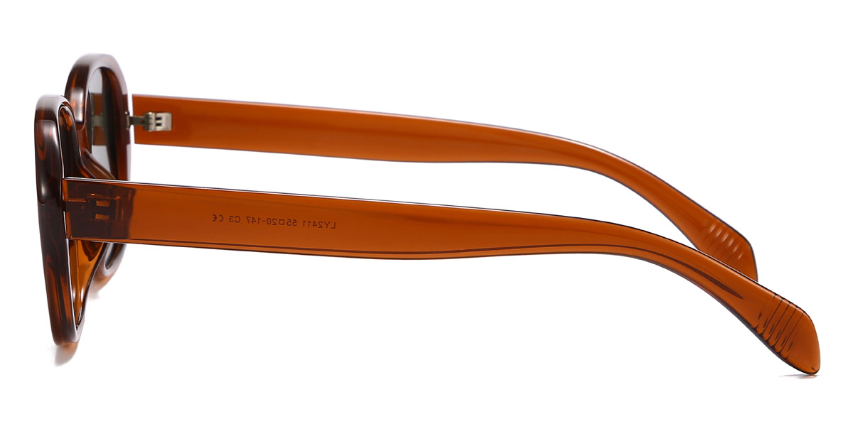 Marrón Gris Samson - Rectangle Sunglasses