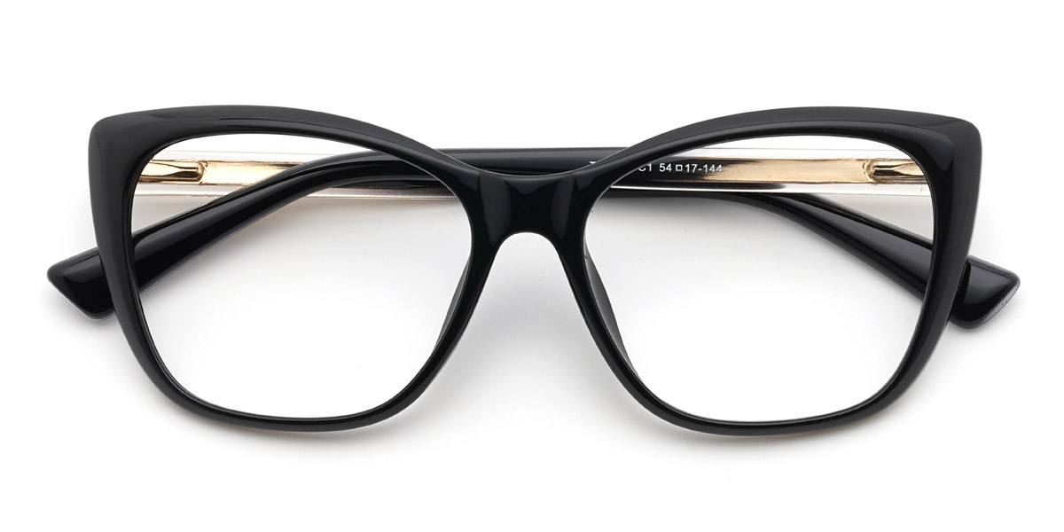 Black Giuliana - Rectangle Glasses