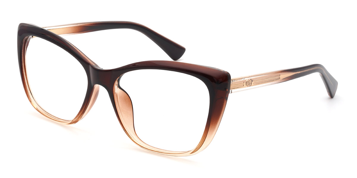 Gradient Brown Giuliana - Rectangle Glasses