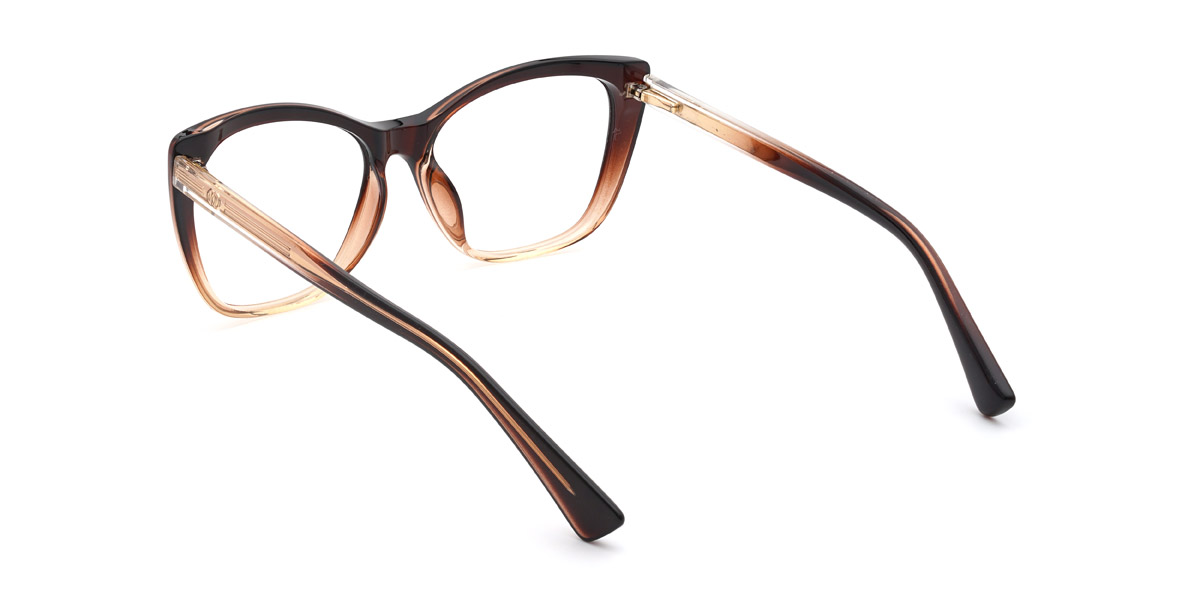 Gradient Brown Giuliana - Rectangle Glasses