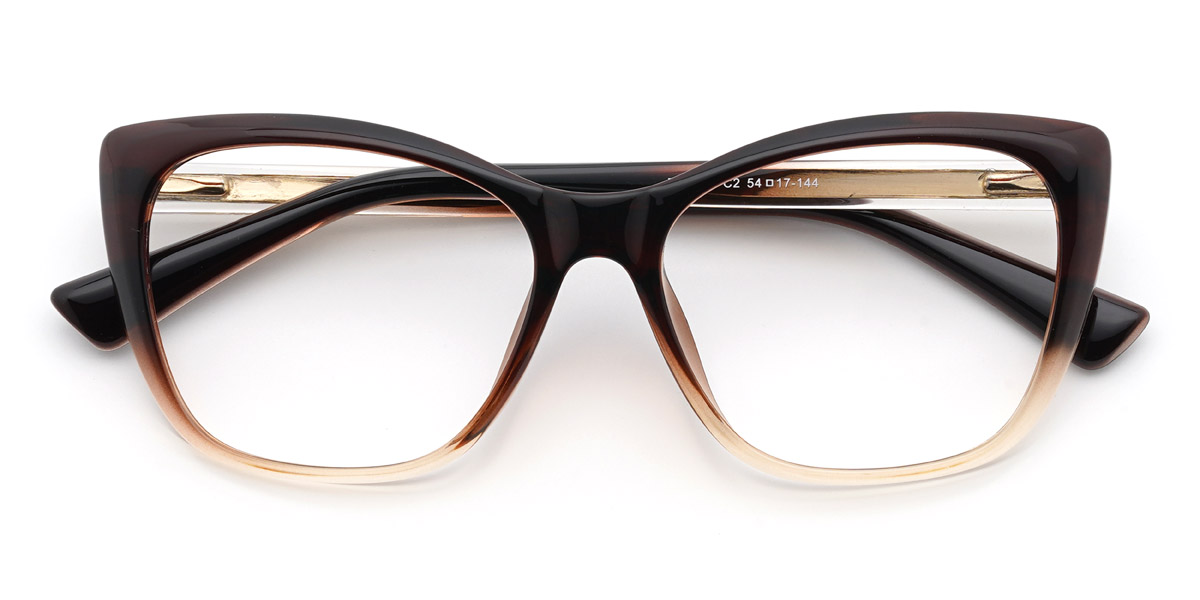 Gradient Brown Giuliana - Rectangle Glasses