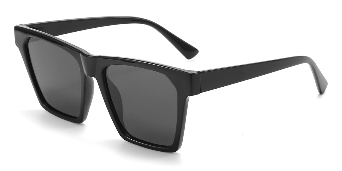 Black Grey Vernon - Square Sunglasses