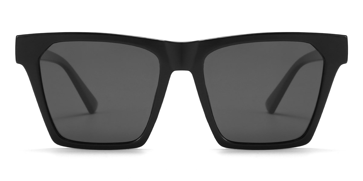 Black Grey Vernon - Square Sunglasses