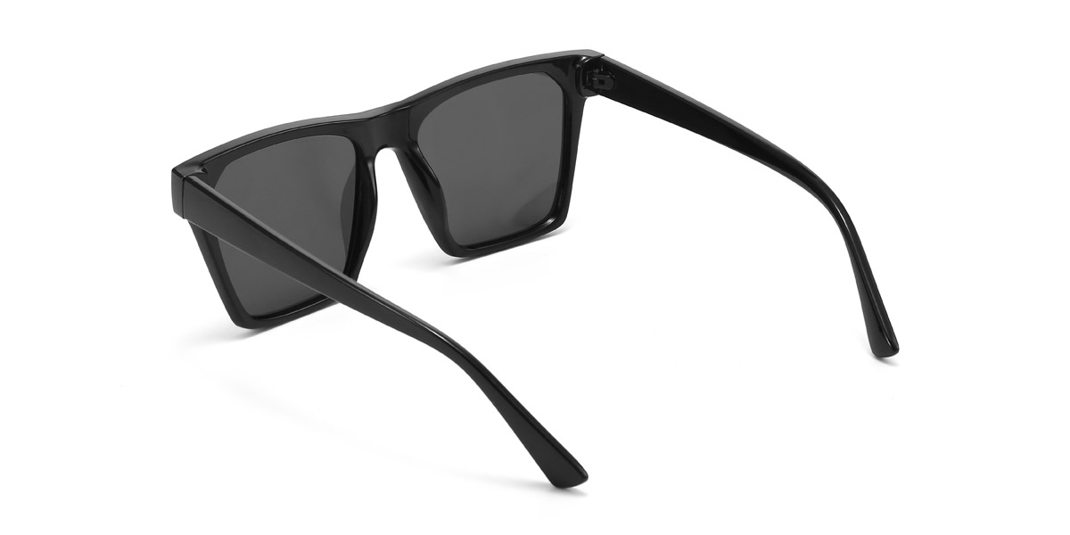 Black Grey Vernon - Square Sunglasses