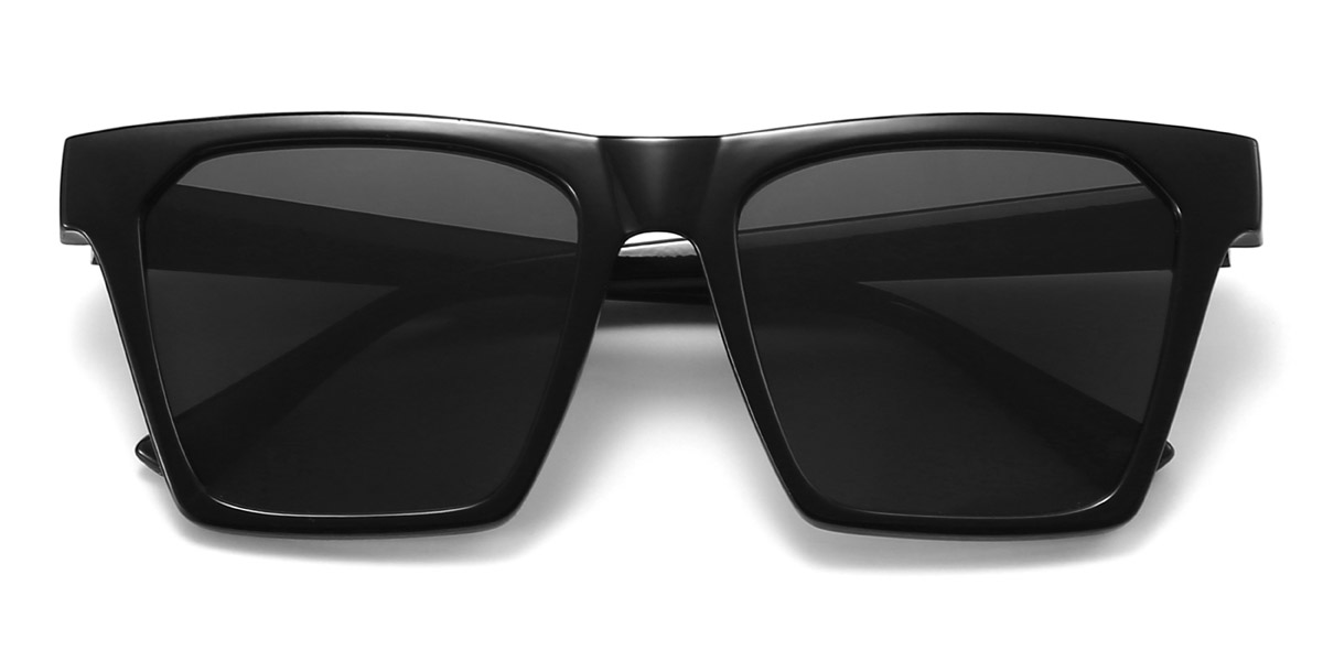 Black Grey Vernon - Square Sunglasses