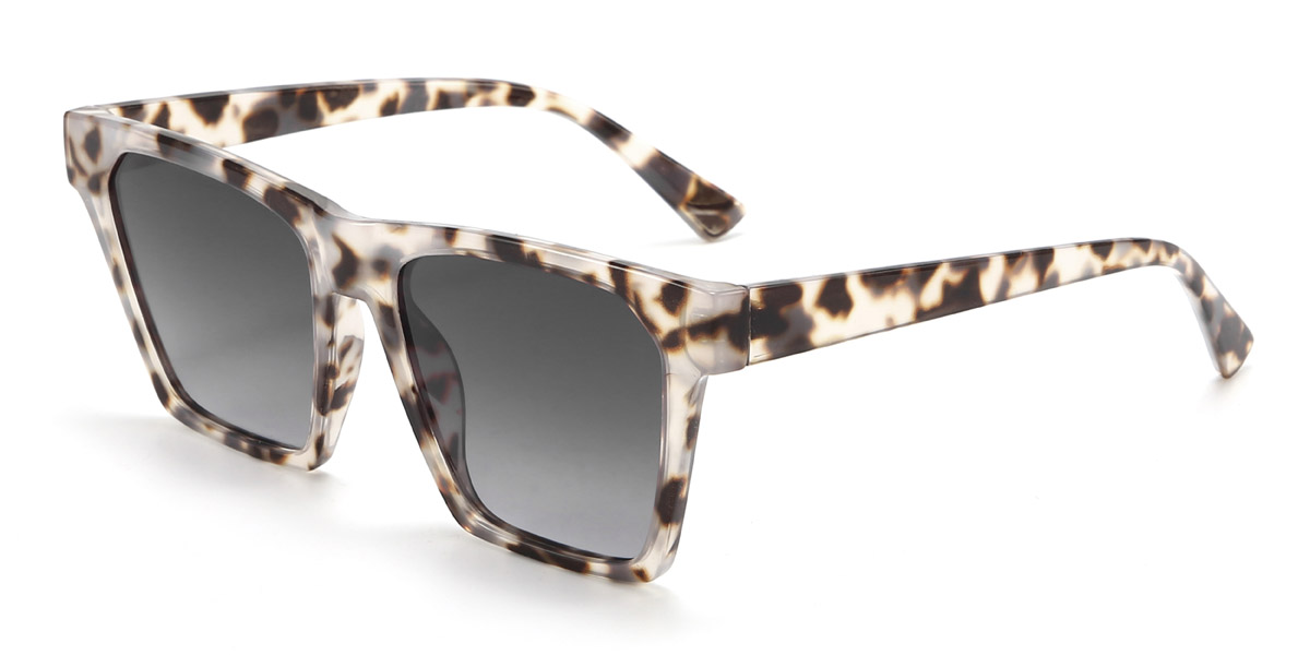 Black Tortoiseshell Grey Vernon - Square Sunglasses