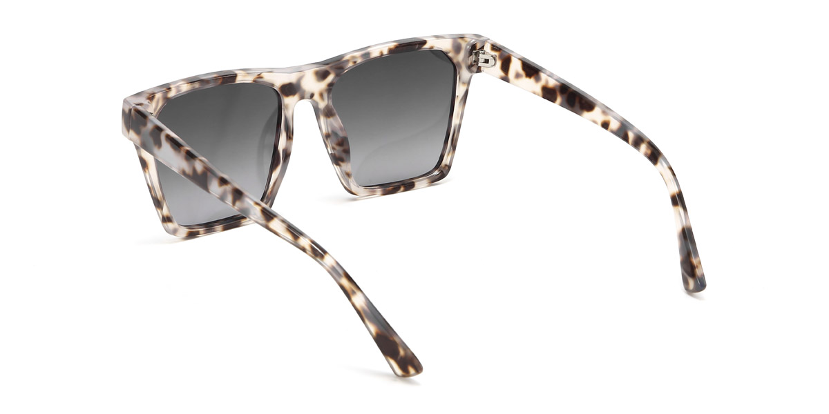 Black Tortoiseshell Grey Vernon - Square Sunglasses