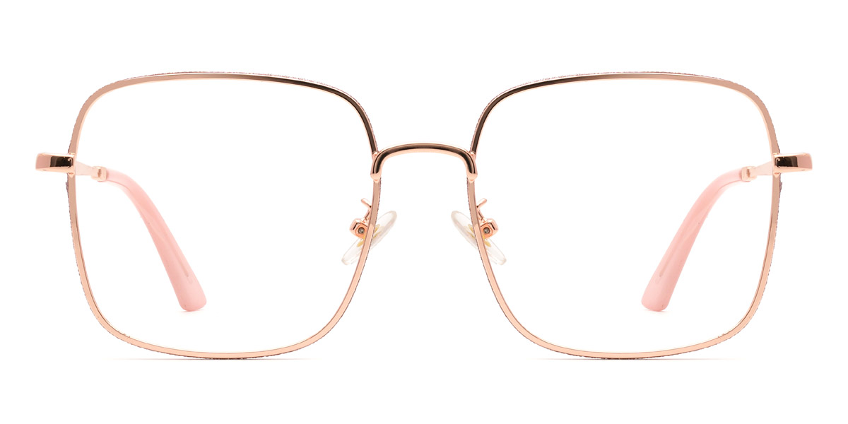 Rose Gold Linden - Square Glasses