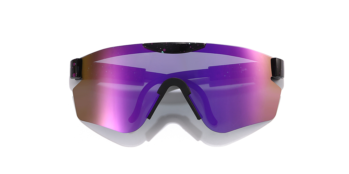 Noir Violet Miroir Clayton - Aviator Sunglasses