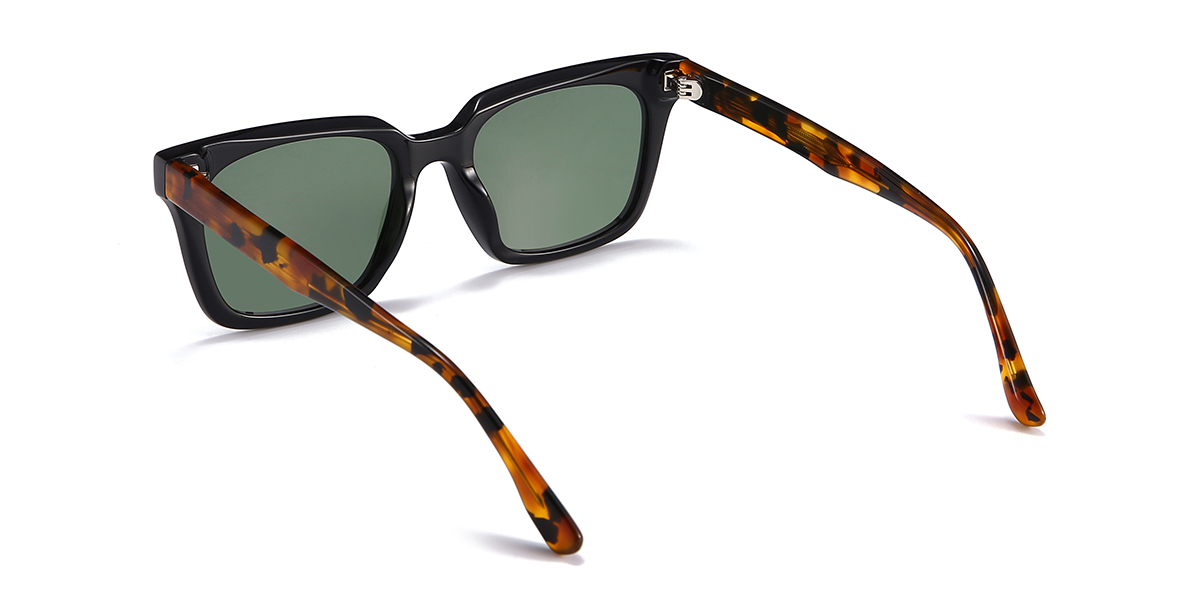 Fekete szürke Tompkins Szemüveg - Rectangle Sunglasses