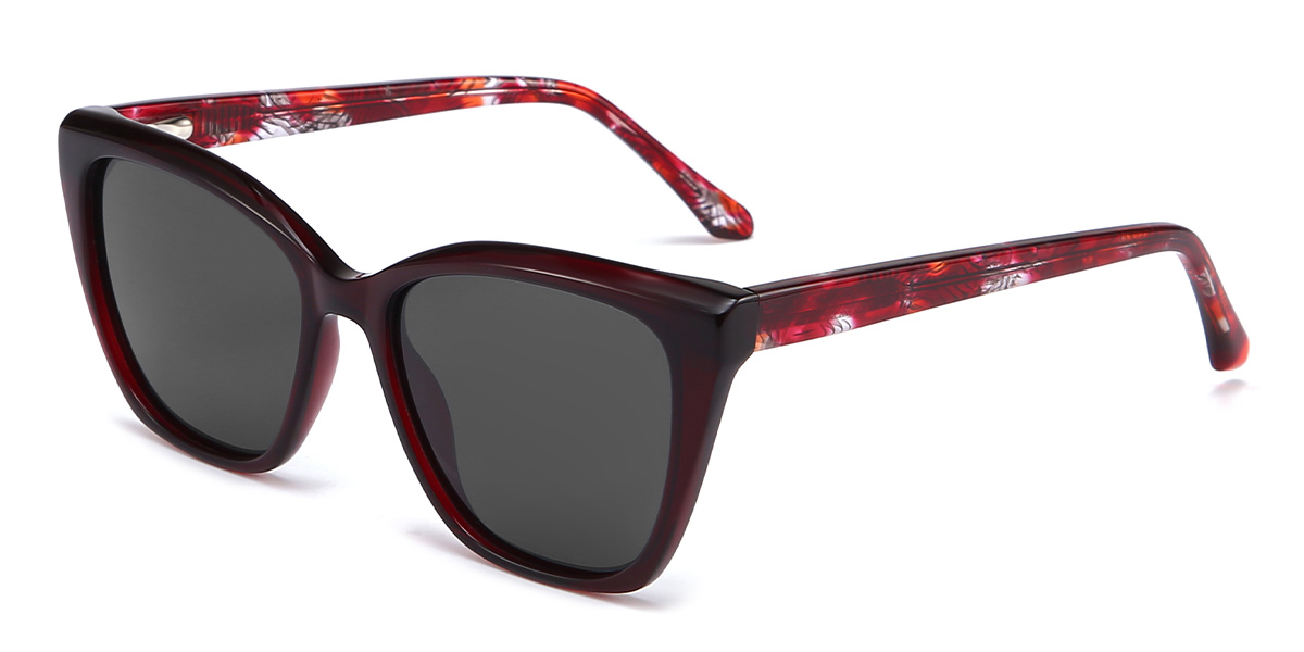 Red Grey Amity - Cat Eye Sunglasses