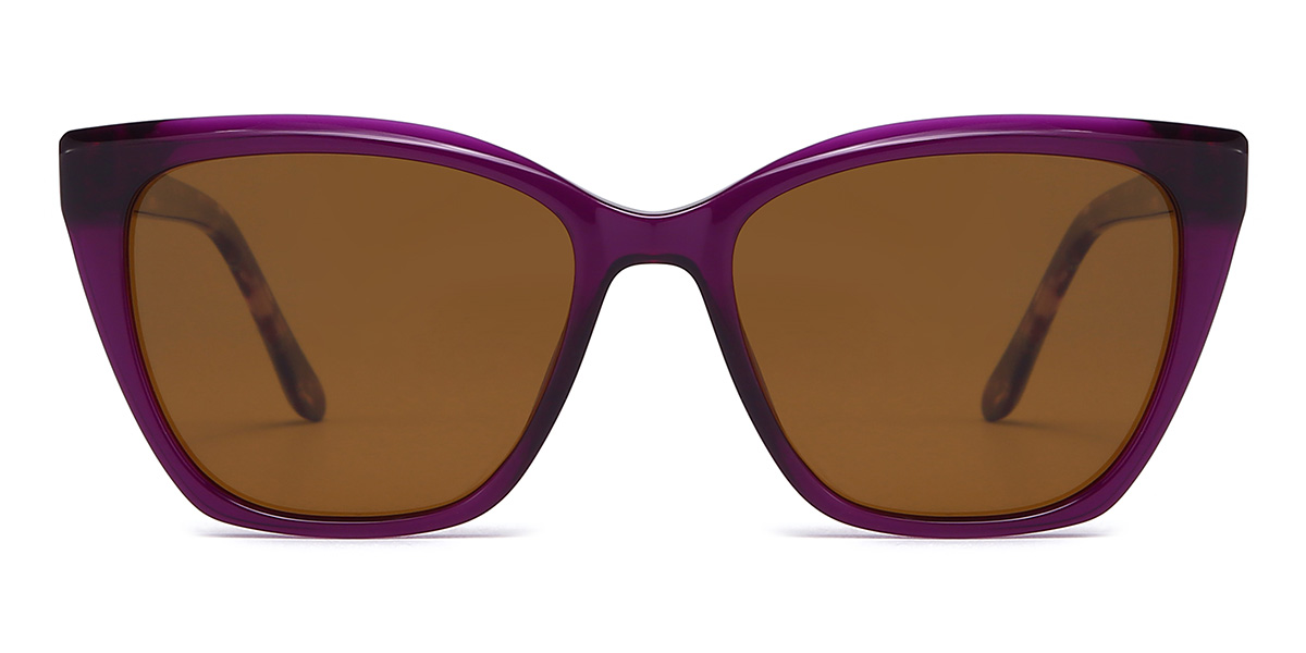 Púrpura marrón Amity - Cat Eye Sunglasses