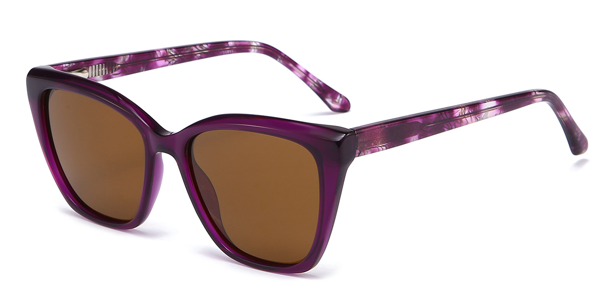 Púrpura marrón Amity Gafas - Cat Eye Sunglasses