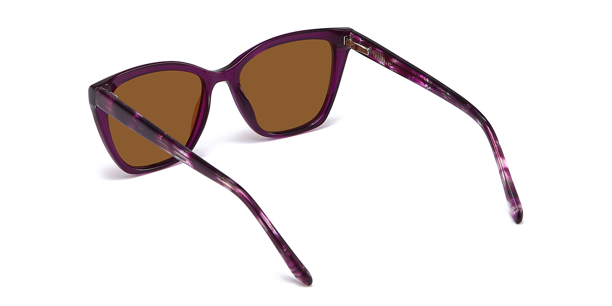 Purple Brown Amity - Cat Eye Sunglasses