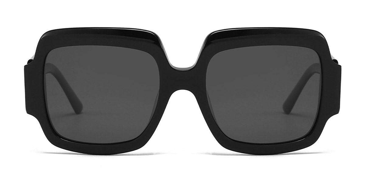 Black Grey Tower - Square Sunglasses