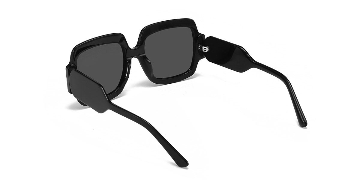 Black Grey Tower - Square Sunglasses